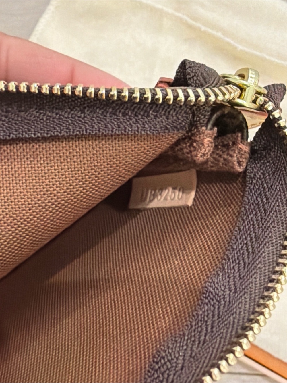 Louis Vuitton Monogram Mini Pochette in Brown with Gold Hardware - Picture 8 of 12